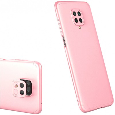 Husa Plastic GKK Full Cover pentru Xiaomi Redmi Note 9 Pro / Xiaomi Redmi Note 9S, Roz foto