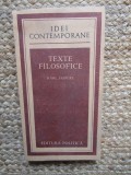 Texte Filosofice Karl Jaspers Carte 1986 Editura Politica Colectia Idei Contemporane Romana Filosofie