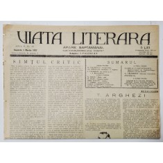 VIATA LITERARA , SAPTAMANAL , ANUL II, NR. 40 , 5 MARTIE , 1927