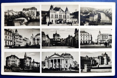 Oradea 1942 ? - Udvozlet Nagyvaradrol -Vederi multiple - tip fotografie, circulata la Satu Mare, timbru detasat foto