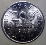 7.731 GERMANIA WEIMAR 200 MARK 1923 D AUNC EROARE, Europa, Aluminiu