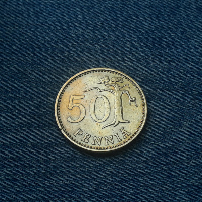 50 Pennia 1969 Finlanda foto