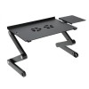 Masuta Laptop Pliabila Reglabila T8 cu 2 Ventilatoare, Aluminiu, Racire, Suport Laptop 17 inch