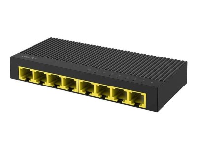 Switch Imou SG108C, 8 porturi Gigabit RJ45, 10/100/1000 Mbps, Plug and Play, 16 Gbps, montaj perete/birou, alimentator inclus SafetyGuard Surveillance foto