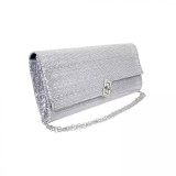 Cumpara ieftin Geanta plic de seara, pentru ocazii si petreceri, argintiu sidef, 26 x 12 cm, Magrot 25003