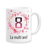 Cana alba personalizata &quot;La multi ani&quot;, INOVATIX&reg;. 330ml