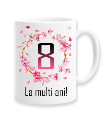 Cana alba personalizata &amp;quot;La multi ani&amp;quot;, INOVATIX&amp;reg;. 330ml foto