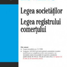 Legea societatilor. Legea registrului comertului Act. 4 ianuarie 2023