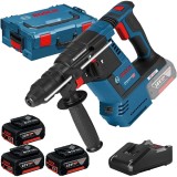 Bosch GBH 18V-26 + 0615990L3T - Rotopercutor SDS-Plus 2.6 J + Set 3 acumulatori si incarcator Li-Ion 18 V 5 Ah valiza speciala