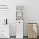 VidaXL Set de mobilier pentru baie 2 pcs Maro și alb 37 x 34 x 150 cm