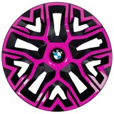 Cumpara ieftin Set 4 Capace Roti 15 &quot; Best Roz-Negru, Compatibile Cu BMW