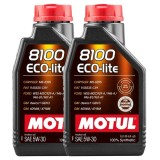Ulei motor Motul 8100 Eco-lite 5W30, 2 litri. Standarde: Chrysler MS-6395, Fiat 9.55535, GM dexos1 Gen3, Ford M2C946-B1, API SP RC