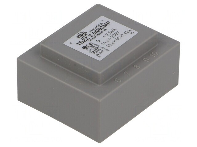 Transformator &icirc;ncapsulat 2,5VA 230V 6V 410mA PCB IP00