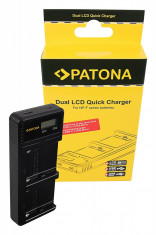 PATONA | Incarcator dual USB LCD Sony NP-F970 NP-F750 NP-F550 NP-FM50 NP-FM500H foto