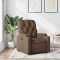 vidaXL Fotoliu rabatabil, maro, material textil 372483