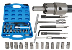 Trusa freze pentru injectoare 17piese curatat reconditionat orificiu scaun (S11612) foto
