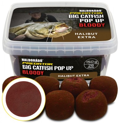 Haldorado - Momeala de carlig Catfish Pop Up Bloody 28mm, 200g - Halibut Extra foto