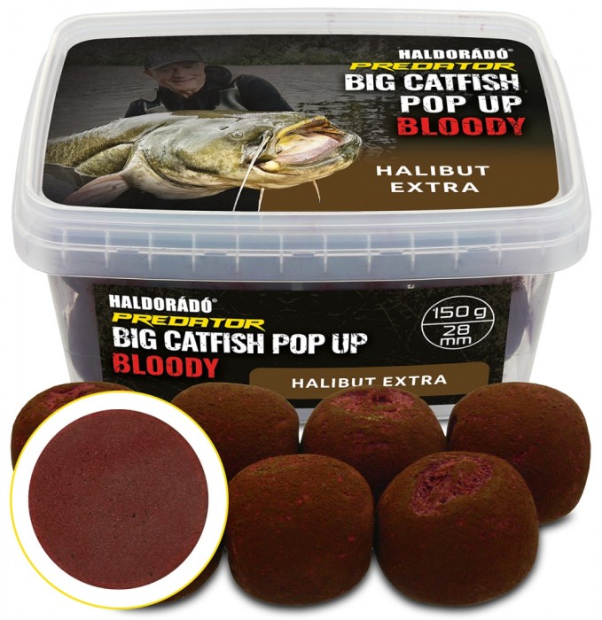 Haldorado - Momeala de carlig Catfish Pop Up Bloody 28mm, 200g - Halibut Extra
