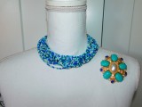 SET colier multisir margele Bohemia, brosa , bratara , toate noi, foarte elegante