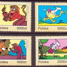 Polonia 1993 - Desene animate 4v.,neuzat,perfecta stare(z)