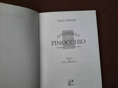 Carlo Collodi - Aventurile lui Pinocchio. Povestea unui prichindel de lemn P4 foto