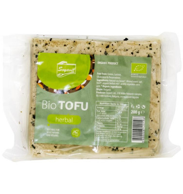 Tofu Bio cu Verdeturi (folie vacuum) Soyavit 200gr foto