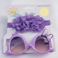 Set mov bentita si ochelari de soare - Little daisy (Marime Disponibila: 6-12