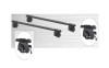 Set bare portbagaj universale transversale cu cheie - montare pe barele longitudinale distantate Cod:RB850, Oem