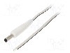 Cablu alimentare DC, cabluri, DC 4,8/1,7 mufa, alb, 0,5m, WEST POL - P48-TT-T035-050WH