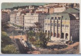 bnk cp Algeria - Alger - Opera si strada Dumont d`Urville - uzata interbelica