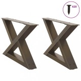 Cumpara ieftin Picioare pentru măsuță de cafea, 2 buc., oțel natural, 50x(30-31,3) cm