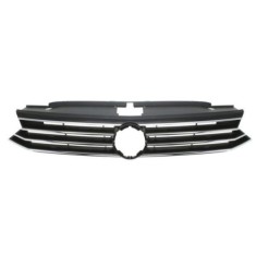 Grila radiator, masca fata Vw Passat (B8), 08.2014-, parte montare centrala, crom/negru/crom, vopsita negru, 95D305-2, Aftermarket