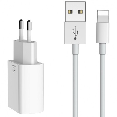 Incarcator Retea cu cablu Lightning McDodo CH-6720, 2 x USB, 2.1A, Alb foto