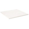 Gossi blat de masa, alb, 80x80x2,5 cm, lemn masiv de pin, patrat