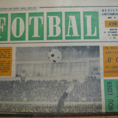 Revista Fotbal (nr.178, 22 octombrie 1969) - U Cluj serbeaza semicentenarul
