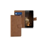 Husa pentru Wiko Pulp, Piele ecologica, Maro, 36145.83