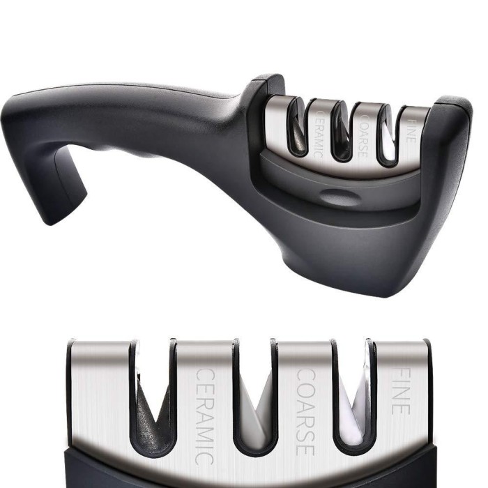 Ascutitor cutite Bohmann 3 in 1, diamant, otel tungsten, ceramice, negru