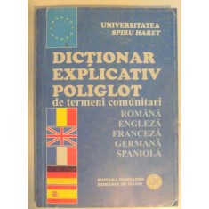 DICTIONAR EXPLICATIV POLIGLOT DE TERMENI COMUNITARI , ROMANA-ENGLEZA-FRANCEZA-GERMANA-SPANIOLA , 2006