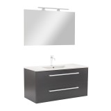 Mobilier complet de baie Vario Clam 100 antracit-antracit