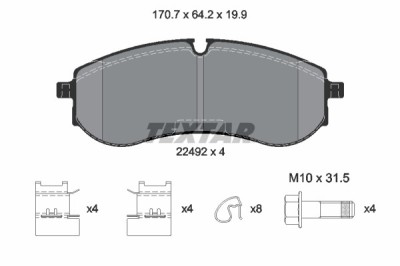TEXTAR 2249201 Q+ set placute frana,frana disc foto