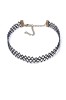 Choker Mystyle Fashion Black Mesh - Colier elegant pentru gat - Black Delux