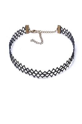 Choker Mystyle Fashion Black Mesh - Colier elegant pentru gat - Black Delux foto