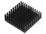 Radiator extrudat cu aripioare BGA negru 42,5x42,5mm