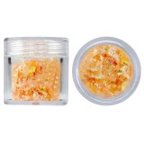 Decorațiuni pentru unghii 10g - fulgi de sclipici portocaliu, INGINAILS
