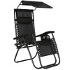 Sezlong pliabil SERSIMO GC3, Relax Zero Gravity cu parasolar, 175cm, negru Household NewTrend, Oem