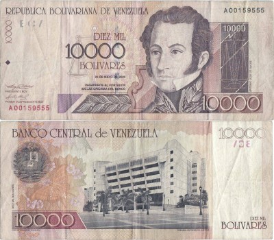 2000 (25 V), 10.000 bol&amp;iacute;vares (P-85a) - Venezuela foto