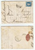 France 1872 Cover + Content GARE D&#039;ANGERS MAINE to ROMANS D.711