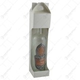 Sticla dreapta cu gat inalt is ingusta. cu decor embosat &ndash; 40 &ndash; La multi ani!
