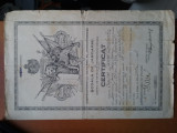 1937-Certificat absolvire Scoala de Jandarmi Oradea-Ofiter Politie Judiciara-RAR