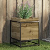 Jardiniera Gradina vidaXL Lemn Pin Impregnat Maro 40x40x50 cm Ghiveci Exterior
